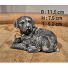 Generisch Labrador Retrivier Dog Figurine, Decoration, Dog Statue in Grey,