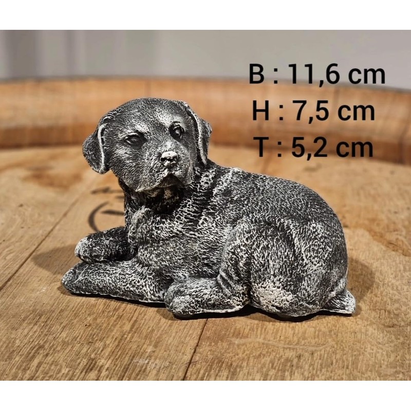 Generisch Labrador Retrivier Dog Figurine, Decoration, Dog Statue in Grey,