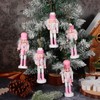 Yardwe Pack of 5 Pink Nutcracker Soldier 13 cm Nutcracker