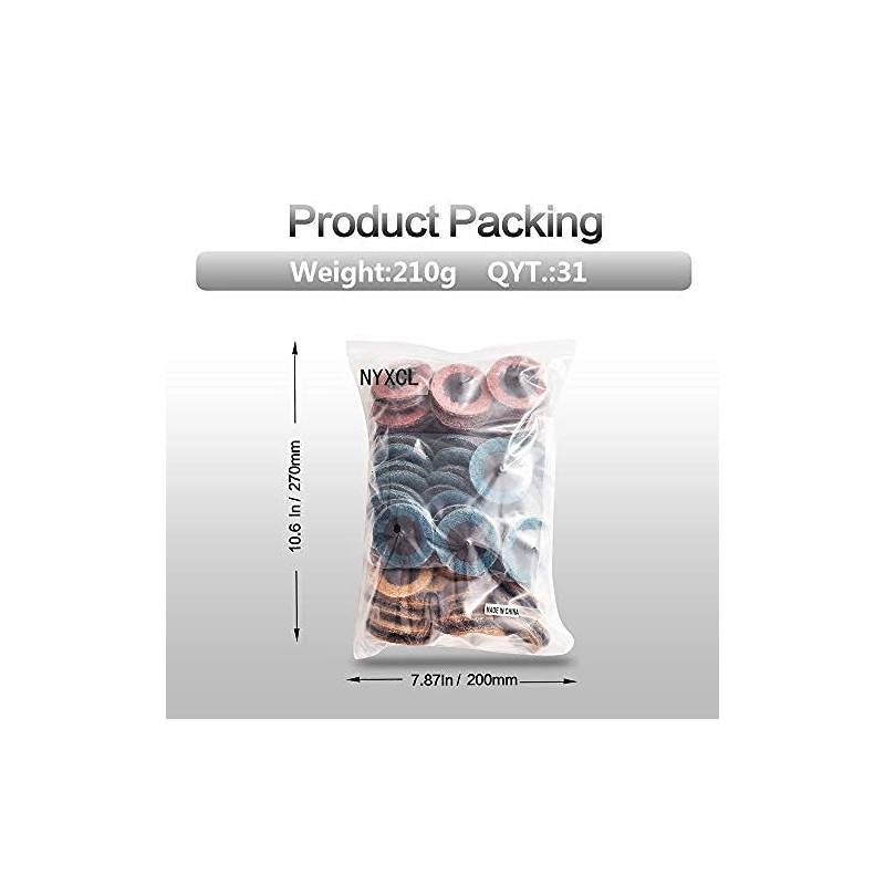 NYXCL 30Pcs 2inch Nylon Quick Change Sanding Discs Set, with