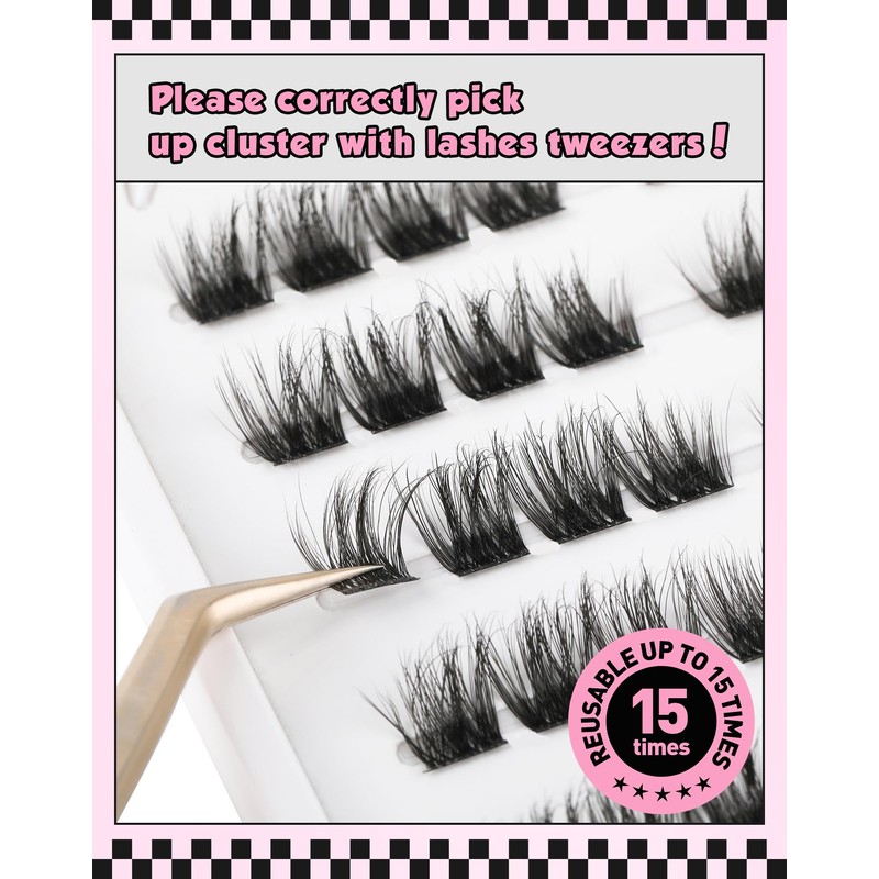 Lash Clusters Fluffly Eyelash Extension DD Curl Individual Lashes Wispy