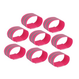 TUCKBOLD 8pcs Reflective Bands for Arm Cycling Reflective Armbands Pink Automotive Parts