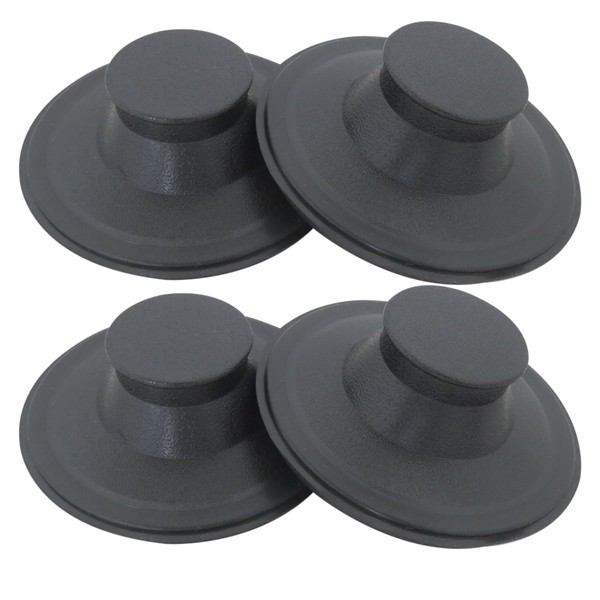 (4 Packs) Replacement for InnSinkErator STP-PL/STPPL Black Rubber Sink Stopper