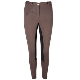 PFIFF Thea Pantaloni da Equitazione con Rinforzo Integrale, Pantaloni da Equitazione per Bambini, Bambini, 102290-54-140, Marrone/Nero, 140