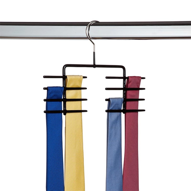 MAWA 1 Piece Tie Holder with Non-Slip Coating, Space Saving