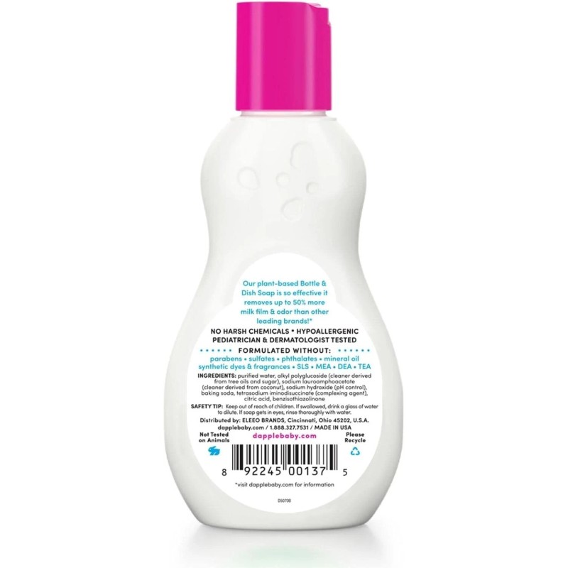 Dapple Baby Bottle Soap, Hypoallergenic Dish Soap for Baby Bottles,
