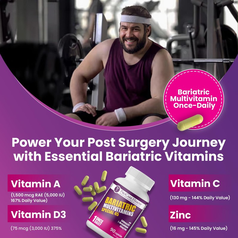 ProCare Health Bariatric Multivitamin with Iron 45mg (90 Capsules) with