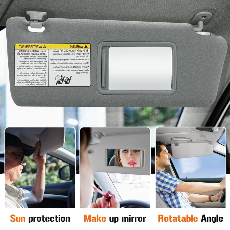 Sun Visor for 2005-2015 Toyota Tacoma Without Light, Right Passenger