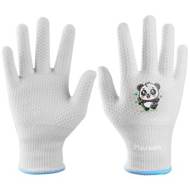 Plusawa 2 Pairs Kids Gardening Gloves for Age 3-12, Eco Latex Coated Garden Gloves, Breathable Non-Slip Grip Childrens Cut Resistant Gloves for Girls Boys-S