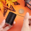 PH PandaHall 0.8mm Black Waxed Thread String, 50m/54 Yard Polyester
