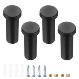 Pack of 4 Coat Hooks Black Matt Single Wall Hooks for Hanging Wall Hooks Black Heavy Duty for Wardrobe Kitchen Bathroom Children's Room Towel Hooks Jacket Hooks Jackets Hooks Hooks