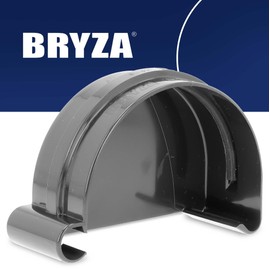 Bryza Gutter End Piece Plug Right Gutter End Piece Half Round Plastic Rain Gutter Piece for Gutter Gutter 125 mm Graphite