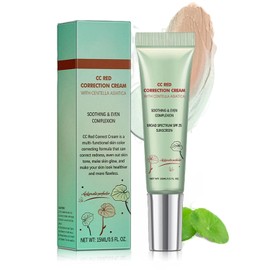 CC Red Correct with Centella Asiatica, Anti-Redness Face Lightweight Tinted Moisturiser & Covering Corrector Invisible Pores Face Concealer, Refine Skin Texture, Conceals Pores, SPF 25, 15ml