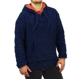 LOUDelephant Recycled Mexican Baja Jerga Hoody - Blue Fleck (XX-Large)