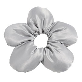 Blessmrich Silk Hair Rings Women's Ponytail Holder Silk Headband Oversized Flower Hair Bands Holiday Style Sponge Solid Colour Three-Dimensional Hundred Hair Strands (Grey)