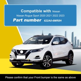 Goholy Car Front Bumper Tow Hook Cover Compatible with Nissan Rogue Sport 2020 2021 2022 2023 Trailer Cover Cap 622A0-6MR0H Small Lid Towing Eye Cap Unpainted