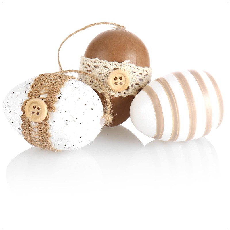com-four® Easter eggs for hanging, hand-painted Easter decoration in great
