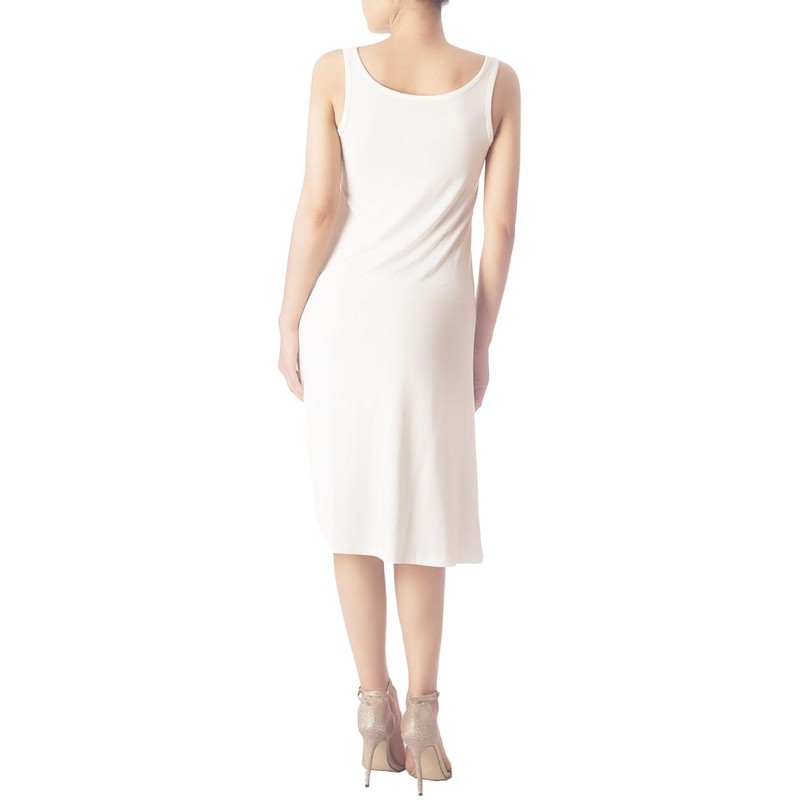 iB-iP Women's Modal Knee-Length Comfortable Straight Underdress, White