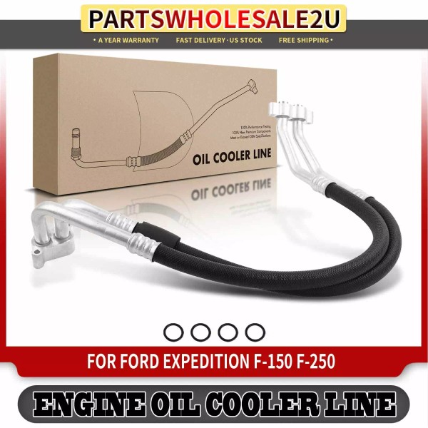 Unbranded Engine Inlet & Outlet Oil Cooler Line Assembly for
