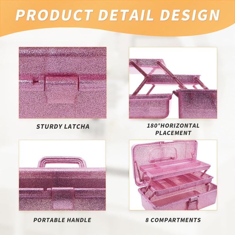 3-Layer Art & Craft Tool Storage Box, Cute Sewing Supplies
