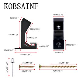 KOBSAINF Relief Wood Floor Repair Kit Can be Safely Used on Any 5/8 inch or Thicker subfloor(Black,12 Pcs)