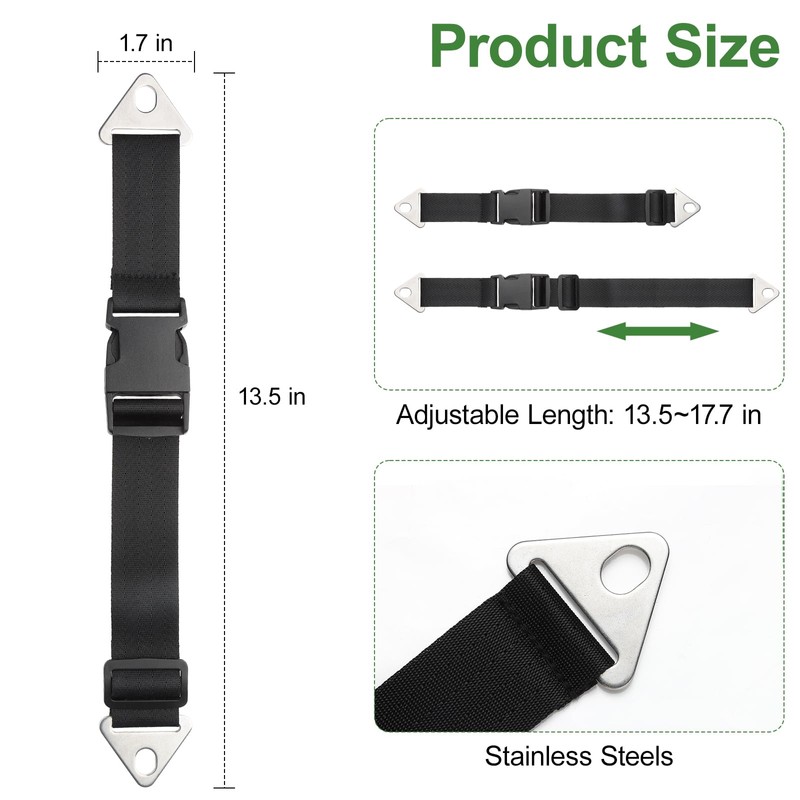 Raccoon Resistant Trash Can Lock Strap - Prevent Animal Rummaging