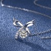 Nayonner Moissanite Necklace for Women Sterling Silver Necklace Bow Tie