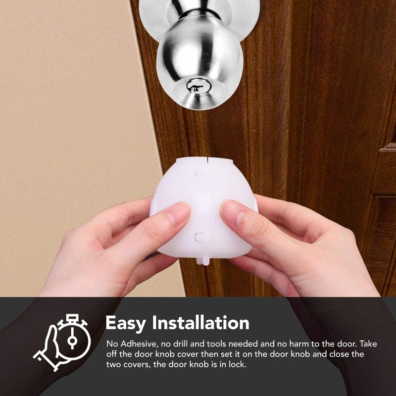 EUDEMON 6 Pack Baby Safety Door Knob Covers Door Knob