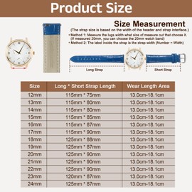 uxcell Quick Release Genuine Leather Watch Band 18mm Embossed Pattern Leather Watch Strap Replacement for Men Women, Blue