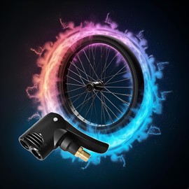Black Valve Adapter Dual Head Bike Track Pump Tyre Air Pump Connector Head Tires and Cycling Tube Accessories