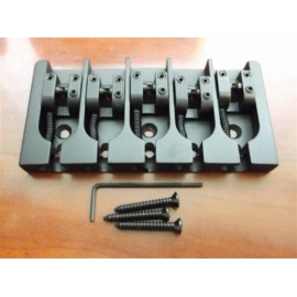 Hipshot NEW - Hipshot 5-String "A" Brass Bass Bridge, BLACK - CHOOSE YOUR SPACING! - .728"