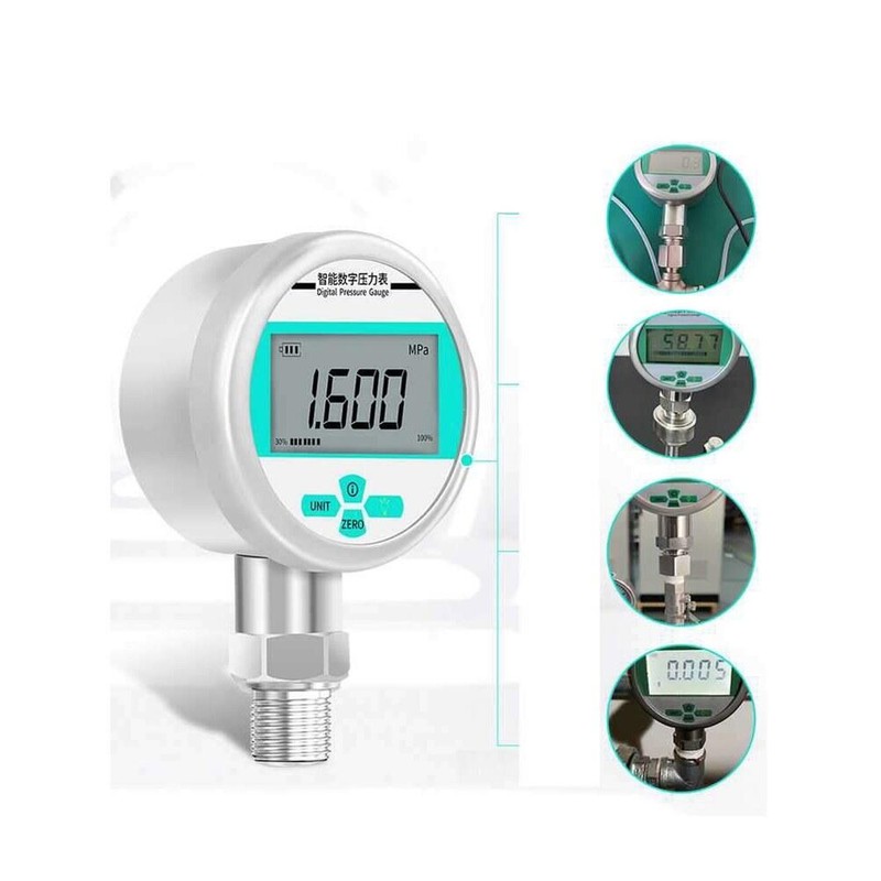 디지털수압계 누수 압력 다용도 수압계 측정 [공압설비세트 0100kPa] Digital Pressure