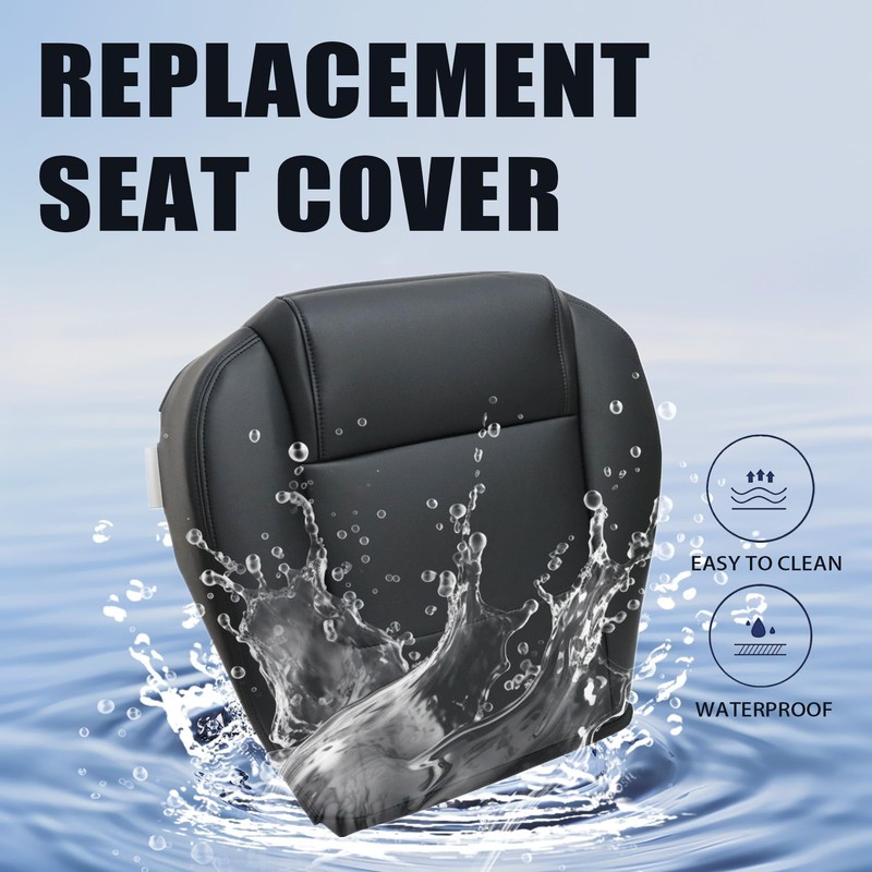 Priprilod Driver and Passenger Side Bottom Non-Perforated Replacement Leather Seat