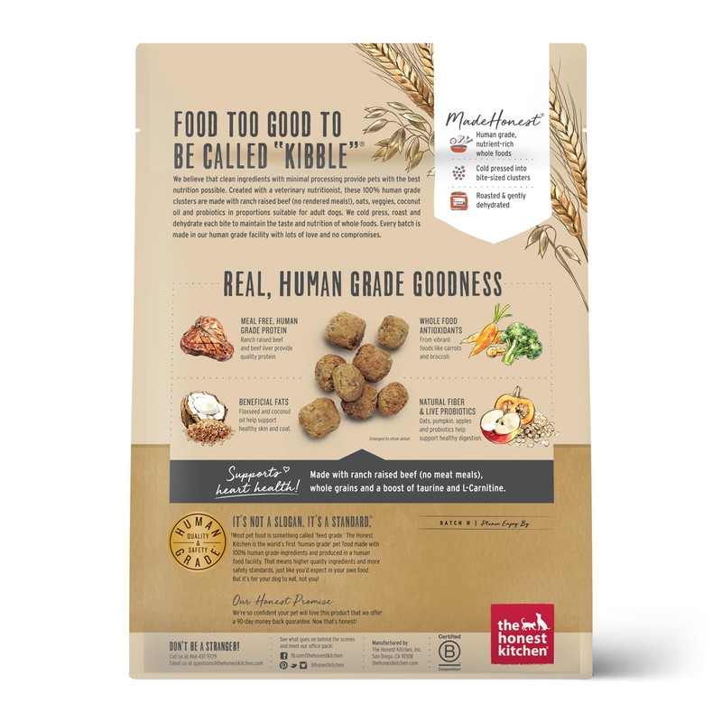 The Honest Kitchen Whole Food Clusters Whole Grain Beef &