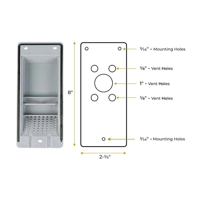 Mytee Products (4 Pack) Shipping Container Air Vent, Cross Flow