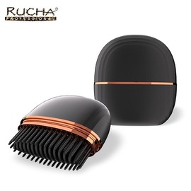 RUCHA USB portable hair straightener, Cordless Straightener, for home, office, school or travel, round  straightener Free 7-day trial - Color: ferrous