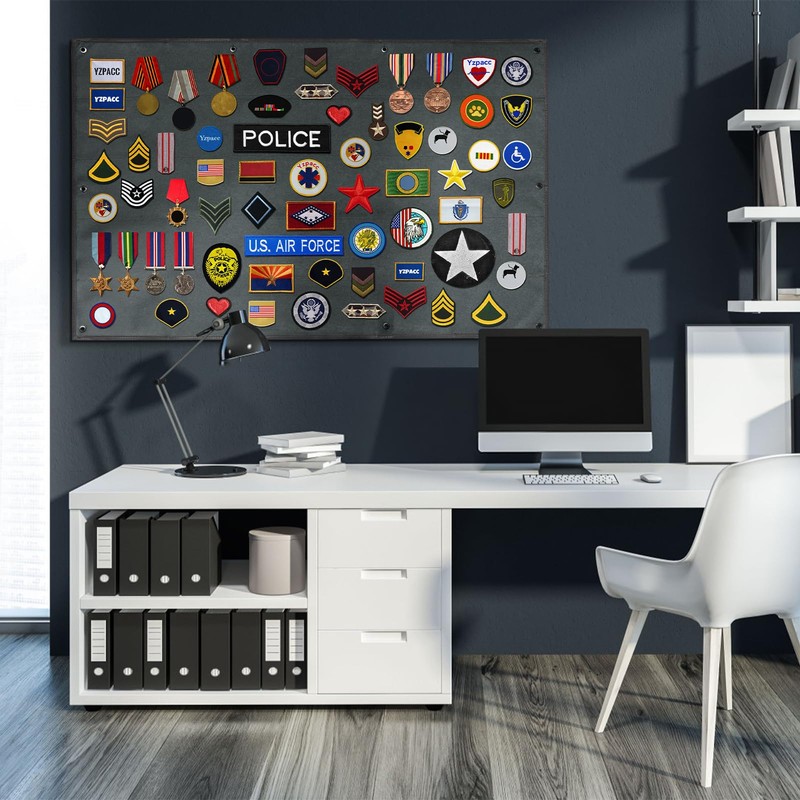 Yzpacc Tactical Sticker Display Board, Foldable Panel with Loop Surface