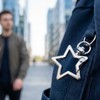 10Pcs Star Carabiner Keychain,Metal Star Carabiner Lobster Claw Clasps