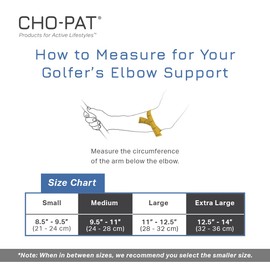 Cho-Pat Medium Black Golfers Elbow Support
