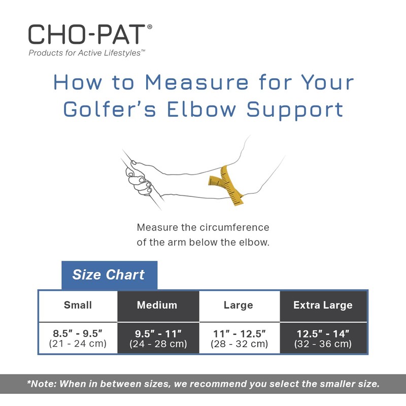 Cho-Pat Medium Black Golfers Elbow Support