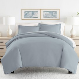 Linen Market Premium Ultra Soft 3 Piece Duvet Cover Set Full/Queen Light Blue