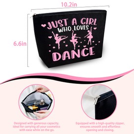 Yoxiumi Dancer Gifts for Women Recital Gifts for Dancers Ballet Teacher Gift Dance Bag Dance Makeup Bag for Competition Must Haves Toiletry Zipper Pouch Ballerina Travel Toiletry Pouch for Women