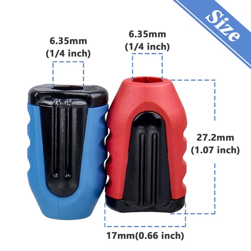 Mesee 3Pcs Removable Screwdriver Bit Magnetizer Ring Plastic Magnetic Screw