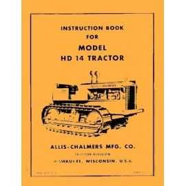 ALLIS CHALMERS HD14  HD-14 Crawler Tractor Owners Operators Manual AC