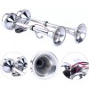 Amarine Made 12V 125db Stainless Steel Dual Trumpet Horn Electric