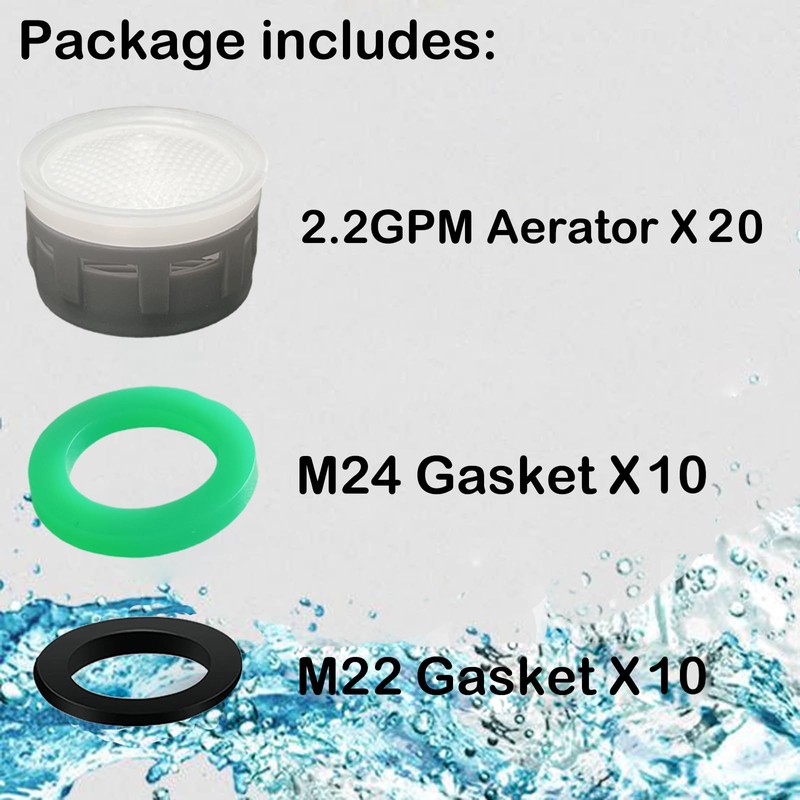 Faucet Aerator 1.2 GPM Flow Restrictor Plug-In Faucet Aerator Replacement