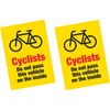 2 x Cyclists Do Not Pass on The Inside Vinyl
