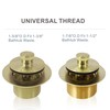 HIDROP Gold Brushed tub Drain Lift &Turn Tub Trim Set