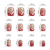 SINHOT Flower Press on Nails Short Square Spring French Fake