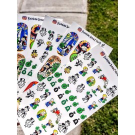 Sticker Nails Tatuajes De Uñas Monopoly 6 Planillas